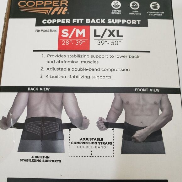 NIB Copper Fit Back Support & Compression Gloves Bundle S/M - Picture 6 of 16